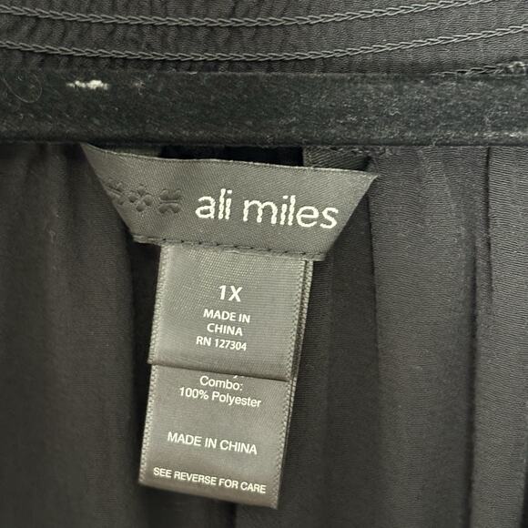 Ali Miles Women’s Tunic Top Black Lace Bell Sleeve Whimsigoth Boho 1X - Picture 5 of 5